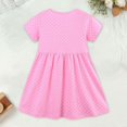 thumbnail image 6 of Gelikeya Girls Easter Dresses Size 7-8 Polka Dot Embroidered Princess Dress Cute Floral Party Dresses Short Sleeve Round Neck Casual Dress(Toddlers, Pink, 6-7 Years), 6 of 6