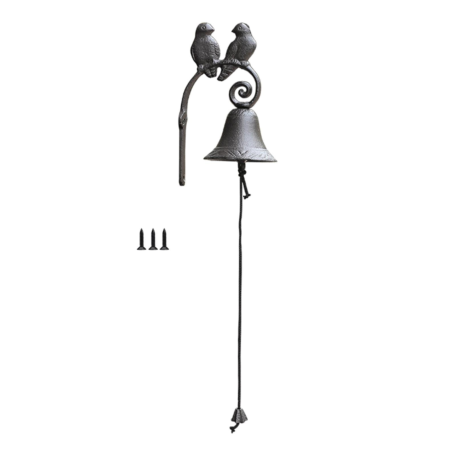 Fancyes Wall Hanging Bell Cast Iron Dinner Bell ,Entry Door Bell ,Metal Decorative Bell, Wall Mounted Hanging Door Bell for Farmhouse
