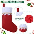 thumbnail image 3 of 12/24/36/60/120 Pack Felt Red Green Christmas Stockings, 15 Inches Personalized Christmas Stockings, White Cuff with Gold Trim DIY Christmas Stockings for Family Holiday Christmas Party Decorations, 3 of 7