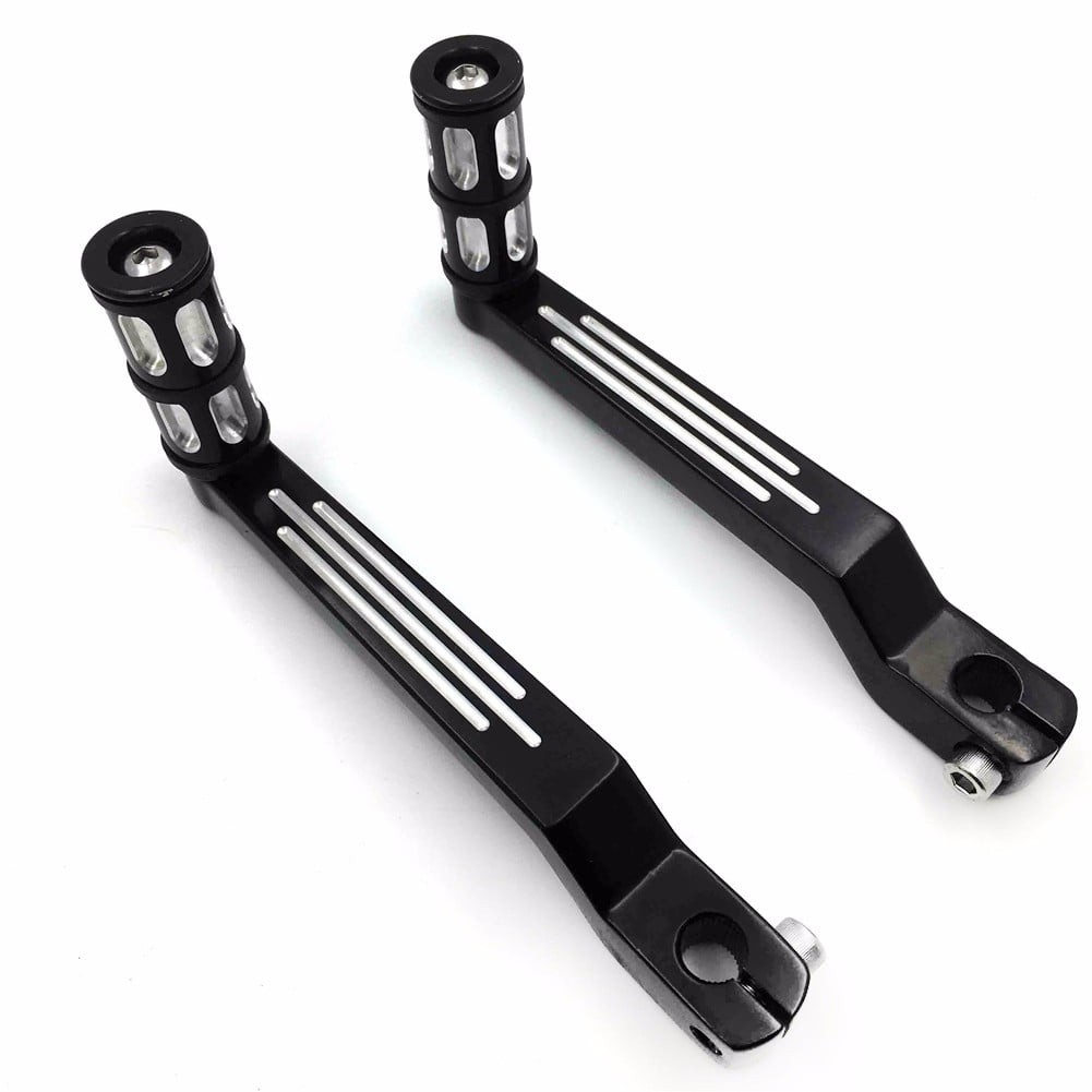 CNC Billet Shift Linkage Compatible with Harley Touring Road King Electra Glide 1988-2017 Edge-Cutting CNC Heel Toe Shift Levers Shifter Pegs 