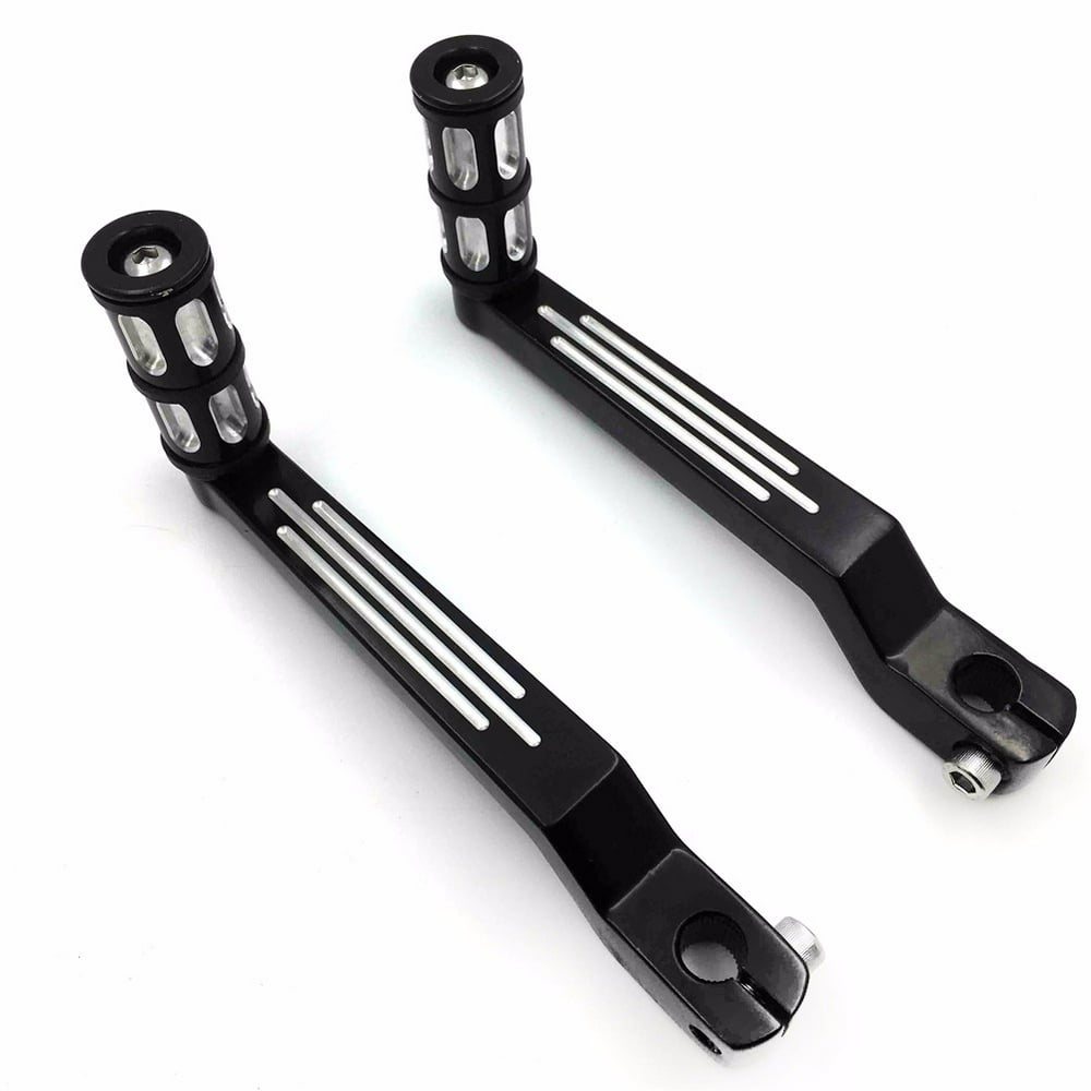 HTT Style 009C Black Aluminum Heel Toe Shift Levers w/ Shifter Pegs