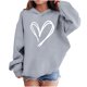 thumbnail image 1 of Sudadera con capucha y estampado de corazón de San Valentín, sudadera de manga larga para niños y niñas, chaqueta para niñas de talla mediana y grande., 1 of 7