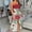 Wine, variant on Women's Casual Dress Elegant Printed Off-Shoulder Midi Dress with -Line Neck Irregular Cup Casual White M