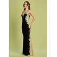 thumbnail image 2 of Women's Adora Design 3115 Sleeveless Applique Mermaid Long Formal Gown Navy Blue And Gold Size 2XL Blue/gold, 2 of 3