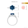 thumbnail image 6 of ANGARA Natural Snowflake-Cut 5.4 ct London Blue Topaz Criss-Cross Shank Ring in 14K White Gold for Women (Size-10mm) | Anniversary, Jewelry Gift for Women | Natural London Blue Topaz Ring, 6 of 11