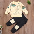 thumbnail image 4 of Fortune Boy Clothes Long Sleeve Dinosaur Pullover Pants Sweatsuit Fall Outfits, 4 of 6