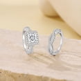 thumbnail image 5 of SFTING Wedding Rings Set for Women Princess Cut Twisted Halo Engagement Rings 5A CZ Silver Plated Anniversary Mother's Day Gift for Her Size 6, 5 of 9