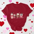 thumbnail image 2 of ICHUANYI Women's Summer Shirts Fashion Casual Crew Neck Short Sleeve Tops Valentine's Day Print T-shirt Cloth New Trending, 2 of 6
