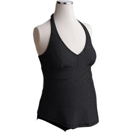 Maternity 2-Piece Polka Dot Halter Tankini