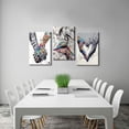 thumbnail image 4 of 3 Pieces Graffiti Art The Kiss Painting Love Gestures Street Art Canvas Wall Art Graffiti Decor Graffiti Canvas Wall Art Colorful Painting Couples Wall Art for Bedroom Decor 12x16x3, 4 of 6