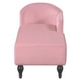 thumbnail image 2 of 58" Button Tufted Velvet Chaise Lounge, Lounge Sofa Chair with Right Armrest and Nailhead Trim, Chaise Lounge with Solid Wood Legs for Living Room Bedroom Office, Pink, 2 of 8