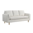 thumbnail image 3 of Studio Living Stockholm Modern Stationary Sofa, Cream Woven Fabric, 3 of 6