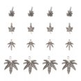 GRACEARA 80pcs Antique Silver Marijuana Maple Leaf Dangle Pendants Charms Jewelry Making
