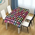 thumbnail image 4 of Yayeee Tablecloths 60" x 60" Rectangle Wrinkle Resistant Party Table Cover, Colorful Block Pattern, 4 of 8