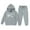 Grey, variant on Little Girls Outfits Set Cute Letter Print Hoodie Pants Comfy Casual Two Piece Outfit Kids Winter Clothing White Size 6-7T