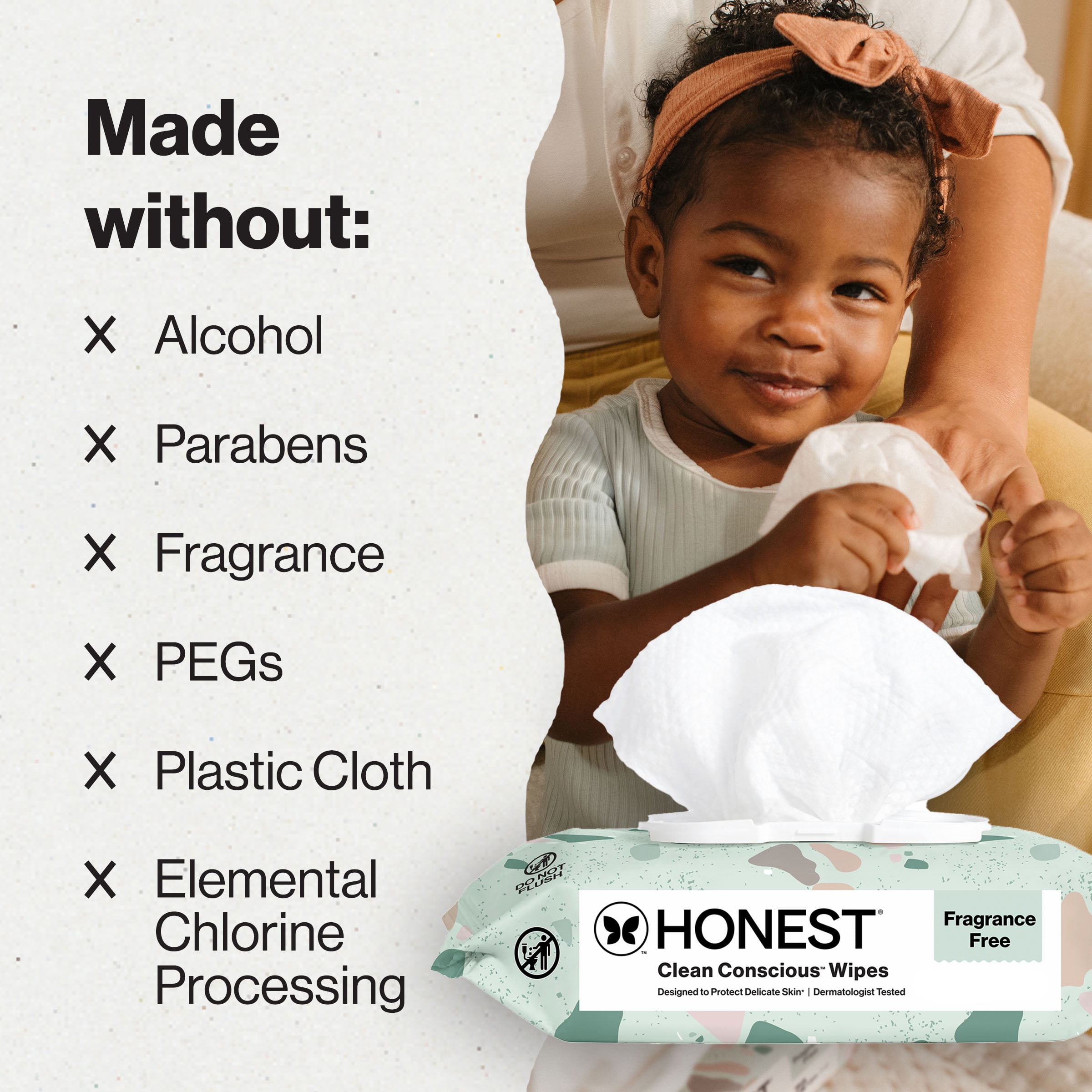 The Honest Company Plant Based Baby Wipes Fragrance Free 648 Count