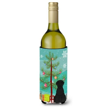 

Merry Christmas Tree Giant Schnauzer Wine Bottle Beverge Insulator Hugger