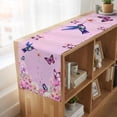 thumbnail image 6 of Table Runners 70 Inches Long Dress Scarves, Pink Flower Farmhouse Coffee/Dining/Kitchen Table Decor, Holiday Table Runner, Spring Floral Butterfly Elegant Pastoral Birds 13x70 Inch, 6 of 9