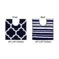 thumbnail image 5 of Better Trends Marrakesh Polyester 2 Piece Bath Rug Set - Navy, 5 of 7