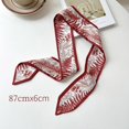 thumbnail image 1 of Pañuelo de seda pequeño y largo verde para mujer, lazo fino y angosto para el cabello, lazo para bolso, decoración, cinta de regalo, 1 of 6