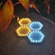 thumbnail image 2 of Teissuly 4Pcs Solar Underground Lights, Solar Deck Lights Driveway LED Light, Can Be Combined with Splicing Wall Mounted Stairs Steps Wall Lamp Fence Ground Plug Lawns Lamp Warm White Light Teissuly WER202310060319, 2 of 8