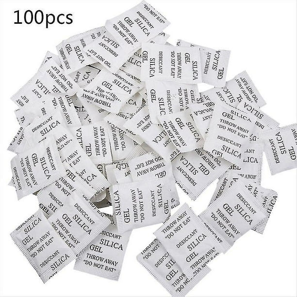 100 Packets Nontoxic Silica Gel Desiccant Pack Moisture Absorber