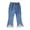 Sky Blue, variant on Girls Jeans Pants Denim Elastic Wasit Wide Leg Casual Clothes
