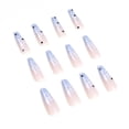 thumbnail image 5 of Fofosbeauty 24PCS Fake Press on Nails Coffin Long Fake Nails for Girls Women, Cloud in Sky with Diamonds, 5 of 10