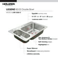 thumbnail image 4 of Houzer Legend 33 in Stainless Steel Topmount 80/20 Small Left Double Bowl Kitchen Sink with Strainer and Grid - LHD-3322-C, 4 of 7