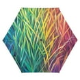 thumbnail image 6 of Rainbow Grass All Weather Umbrella Triple Folding Parasol 6 Ribs UV Protection Portable, 6 of 8