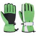 thumbnail image 2 of Women 3M Thinsulate Lined Waterproof Snowboard / Ski Gloves,M,Green White, 2 of 4