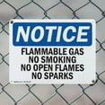 thumbnail image 5 of (2 Pack) Flammable Gas No Smoking No Open Flames No Sparks OSHA Notice Sign 10 Inch X 7 Inch Indoor / Outdoor Rust-Free Aluminum Metal Signs for Workplace, Workshop, and Construction Site, 5 of 8