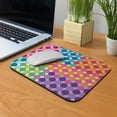 thumbnail image 5 of WIRESTER 9.5x7.88 in Rectangle Mouse Pad with Non-Slip Rubber Base for Computers, Laptop, Office & Home - Colorful Checkered Pattern S3, 5 of 5