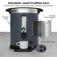 thumbnail image 5 of COZONY Commercial Coffee Urn, Stainless Steel Electric Coffee Maker, Double-Wall Insulated Hot Beverage Dispenser, 5 of 6
