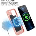 thumbnail image 5 of WANNGWE Magnetic Case Compatible with MagSafe Designed for iPhone 12 Pro Max Case , Full Body Rugged Heavy Duty [Military Grade Protection] Protective Cover for iPhone 12 Pro Max. (pink) DZ97-7092, 5 of 5