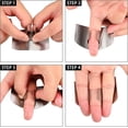 thumbnail image 4 of Protector de dedos de acero inoxidable (2 piezas) Protector de cuchillos para rebanar, cortar y cortar en la cocina, 4 of 5