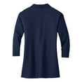 thumbnail image 6 of Yellow Rooster Women's Silk Touch ¾ Sleeve Polo Shirt Navy XL, 6 of 6