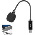 thumbnail image 1 of Mini Micrófono USB para Portátiles y Computadoras de Escritorio, con Cuello de Cisne y Tarjeta de Sonido USB Universal, Plug and Play, 1 of 8