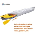 thumbnail image 4 of i COVER 10ft Kayak Cover- Water Proof 600D Heavy Duty Kayak/Canoe Cover Fits Kayak or Canoe up to 10ft Long and Beam Width up to 27in, Grey, 4 of 12