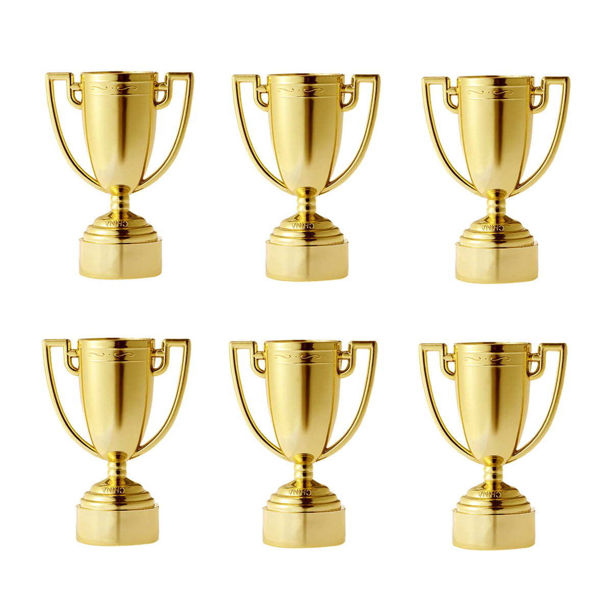 Competitions Max Fun 36 pcs Kids Childrens Gold Plastic Winner Award Medals Trophies Set for Sports Celebration Party Favors