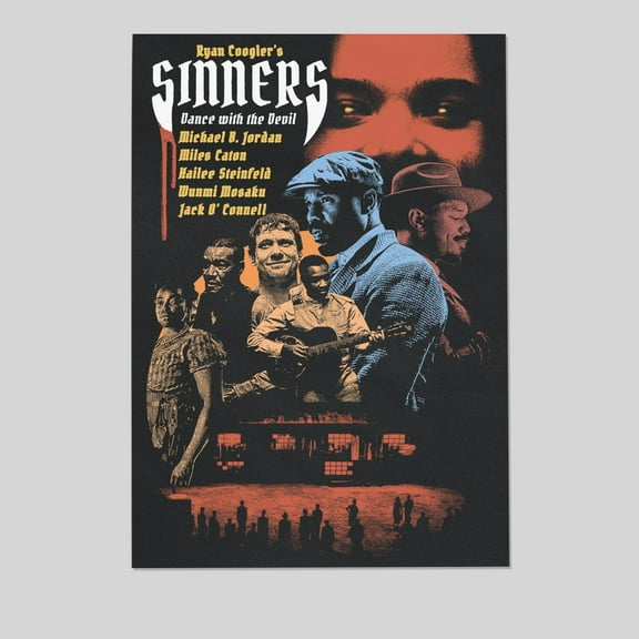 Movie Poster - Sinners 2025 Vampire Horror Movie - Vintage Style - Size 24''x36'' - Postora