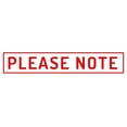 thumbnail image 1 of Printtoo Please Note Self Inking Rubber Stamp Pre-Inked Office Stamp- Home Office Business Stationery, Red- 42 x 9 mm, 1 of 7