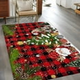 thumbnail image 2 of Area Rugs for Living Room 4x6 Ft, Red Plaid Christmas Non Slip Area Rugs for Kitchen Bedroom Entryway, Gnomes Xmas Tree Snowflake Winter Gifts Washable Carpet Runner Rug Floor Mats for Bedroom, 2 of 9