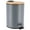 Gray, variant on Light Blue Trash Can with Bamboo Lid and Pedal, 2.5L Capacity