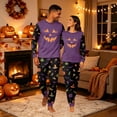 thumbnail image 5 of Breathable Matching Family Halloween Pajamas Set, Printed Long Sleeve PJs Lounge Sleepwear Outfits for Cozy Holiday Evening, 5 of 5