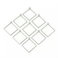 thumbnail image 4 of EOEMY 10Pcs Rack Plating Alloy Rhombus Hollow Open Back Bezel Pendant Silver 48X44mm, 4 of 8