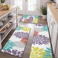 thumbnail image 2 of Yellow Floral and Petal Pattern Kitchen Rugs Sets Of 3,Kitchen Runner Rugs Non Skid Washable,Decorative Kitchen Floor Mats for Kitchen,Sink,Laundry,17"x30"+ 17"x47" + 17"x59", 2 of 6