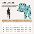 thumbnail image 6 of Kll Lovely Roosters Print Women'S Long Sleeve Pajamas With Pants Sleepwear Loungewear 2 Set-Xx-Large, 6 of 9