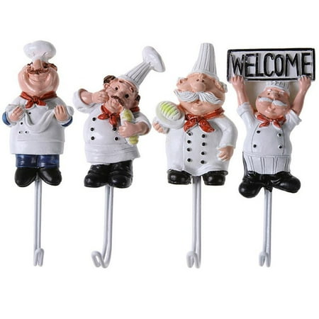 

Mini Hooks for Hanging Hanger Steel Cartoon Wall Door Shape Kitchen Stainless Rustproof Cute Chef