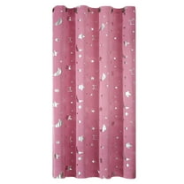 AUQ Contemporary Pink Star Blackout Curtains,130cm x 100cm,Pink Curtains For Girls Room,Kids Curtains For Girls,Girls Curtains